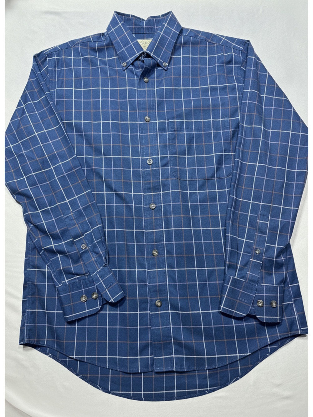 Cabela's Outfitter Series Blue Windowpane Button-Down Shirt M/M